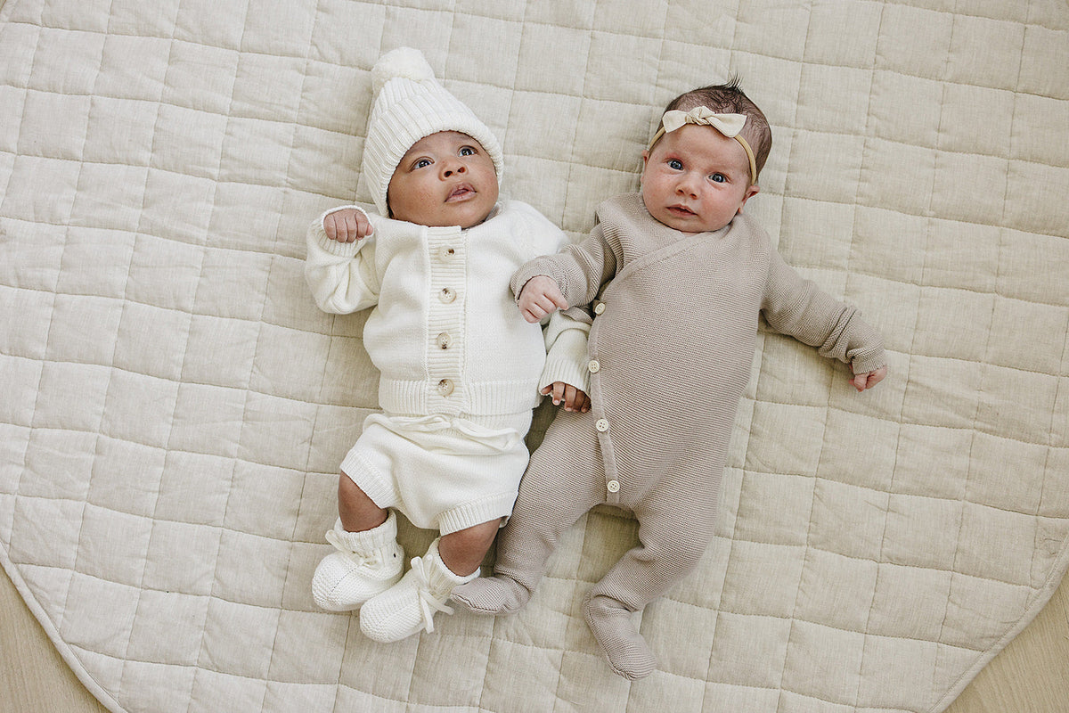 White Knit Bloomer Set Mebie Baby