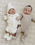 White Knit Bloomer Set Mebie Baby