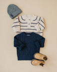Navy Cable Knit Sweater