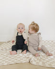 Charcoal Knit Pocket Overalls Mebie Baby