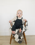 Charcoal Knit Pocket Overalls Mebie Baby