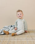 Grey Knit Overalls