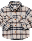 Cream Plaid Shacket Mebie Baby