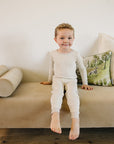Taupe Stripe Ribbed Bamboo Cozy Set