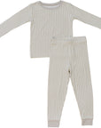 Taupe Stripe Ribbed Bamboo Cozy Set