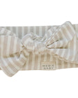 Taupe Stripe Ribbed Bamboo Head Wrap