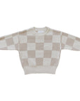 Checkered Knit Sweater