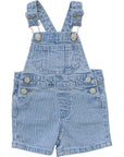 Blue Stripe Short Overalls