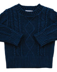 Navy Cable Knit Sweater
