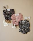 Olive Bloom Bubble Romper