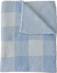 Light Blue Plaid Plush Blanket