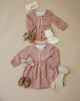 Vintage Pink Floral Bubble Romper