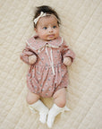 Vintage Pink Floral Bubble Romper