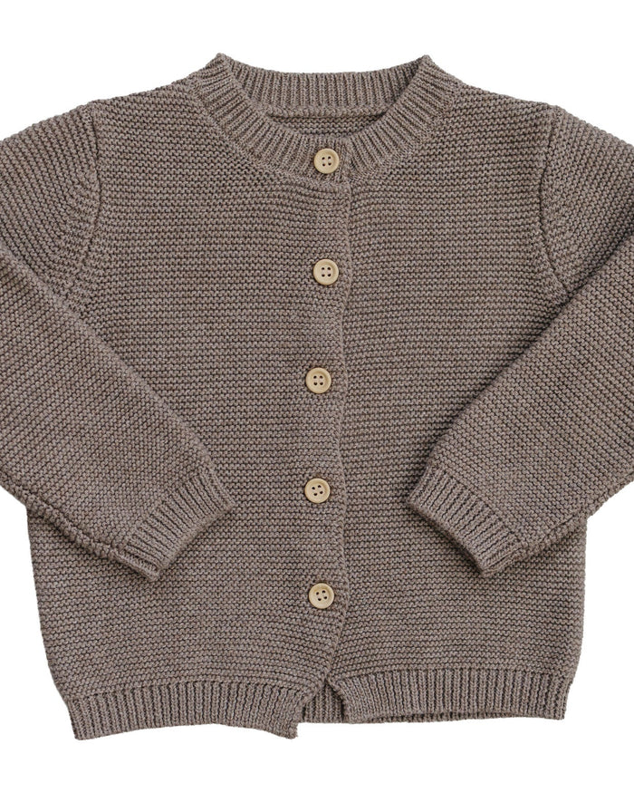 Brown Knit Button Down Cardigan Mebie Baby