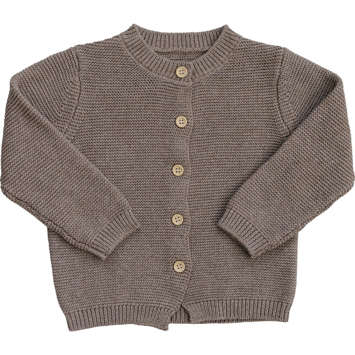 Brown Knit Button Down Cardigan Mebie Baby