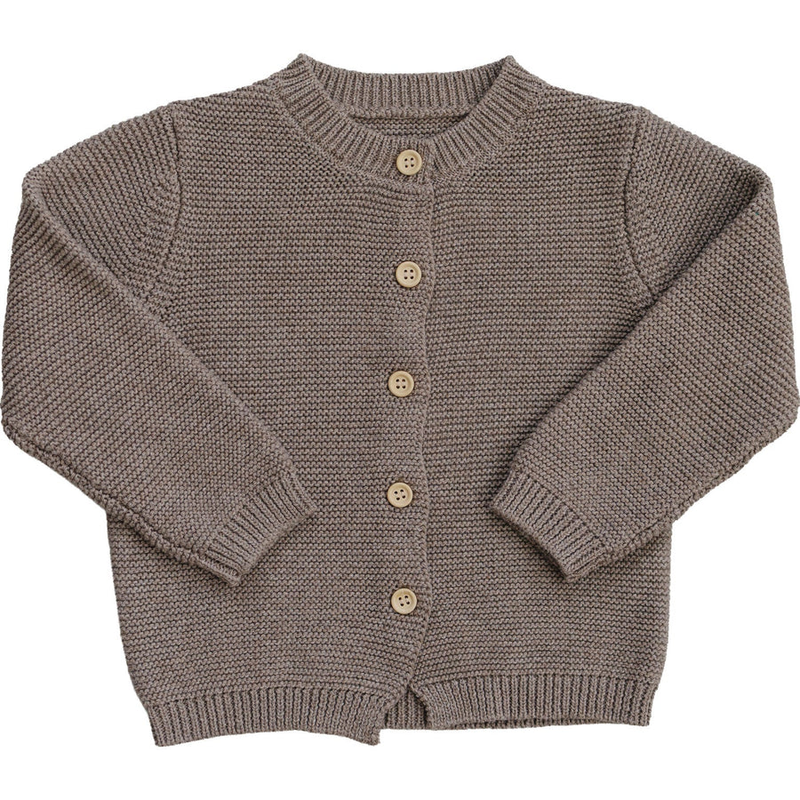 Brown Knit Button Down Cardigan Mebie Baby