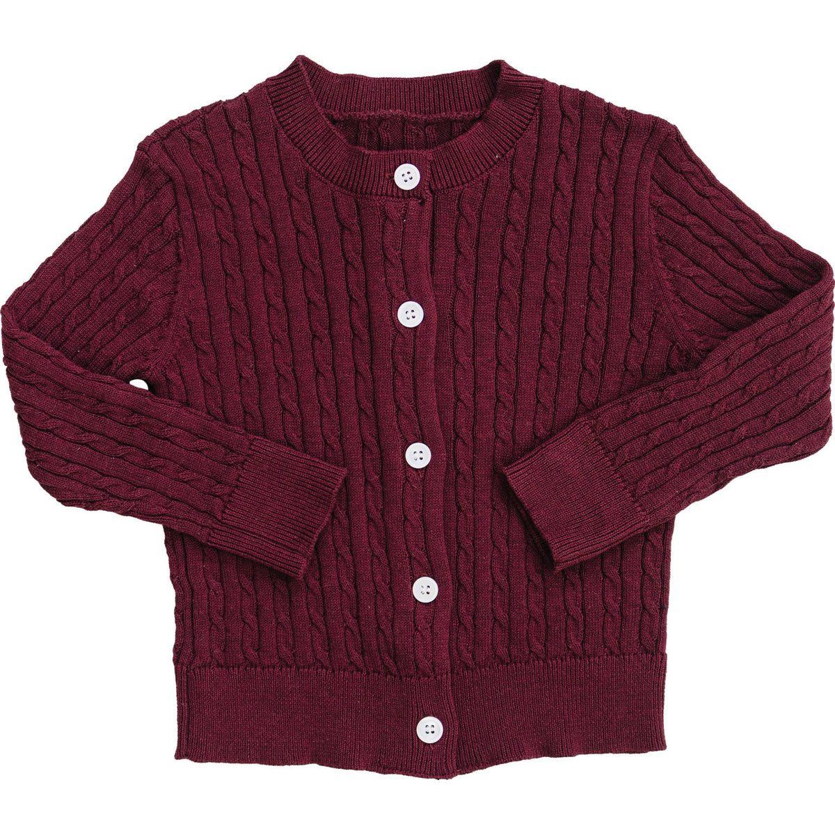 Burgundy Cable Knit Cardigan Mebie Baby