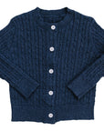 Navy Cable Knit Cardigan Mebie Baby