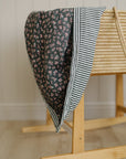 Olive Bloom + Green Stripes Muslin Quilt