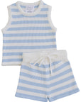 Blue Stripe Short Tank Set