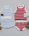Red Stripe Bloomer Tank Set