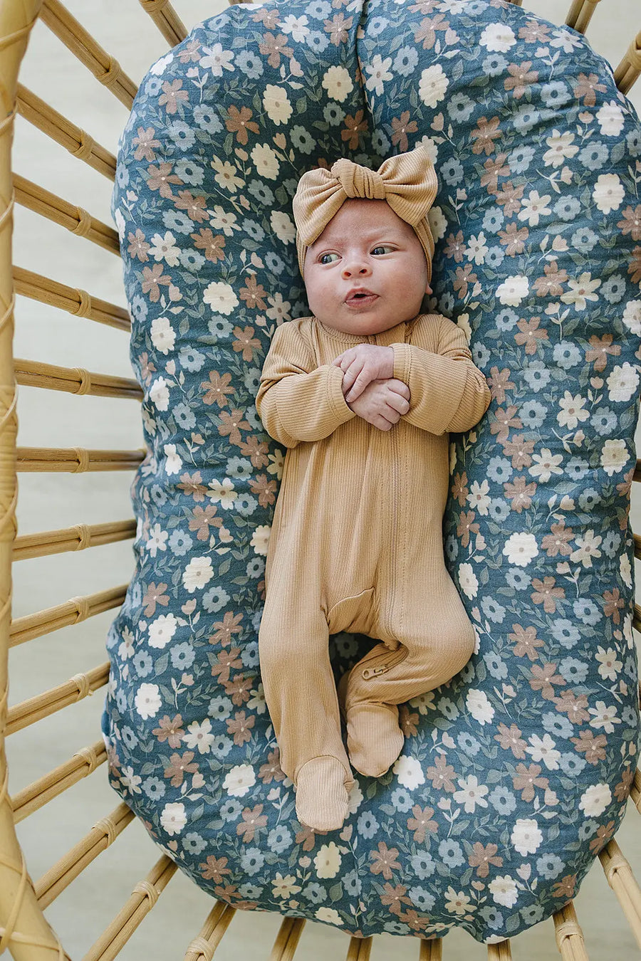 Latte Ribbed Bamboo Head Wrap Mebie Baby