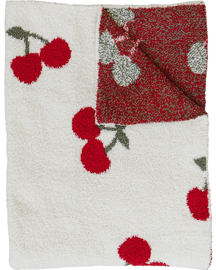 Cherry Plush Blanket Mebie Baby