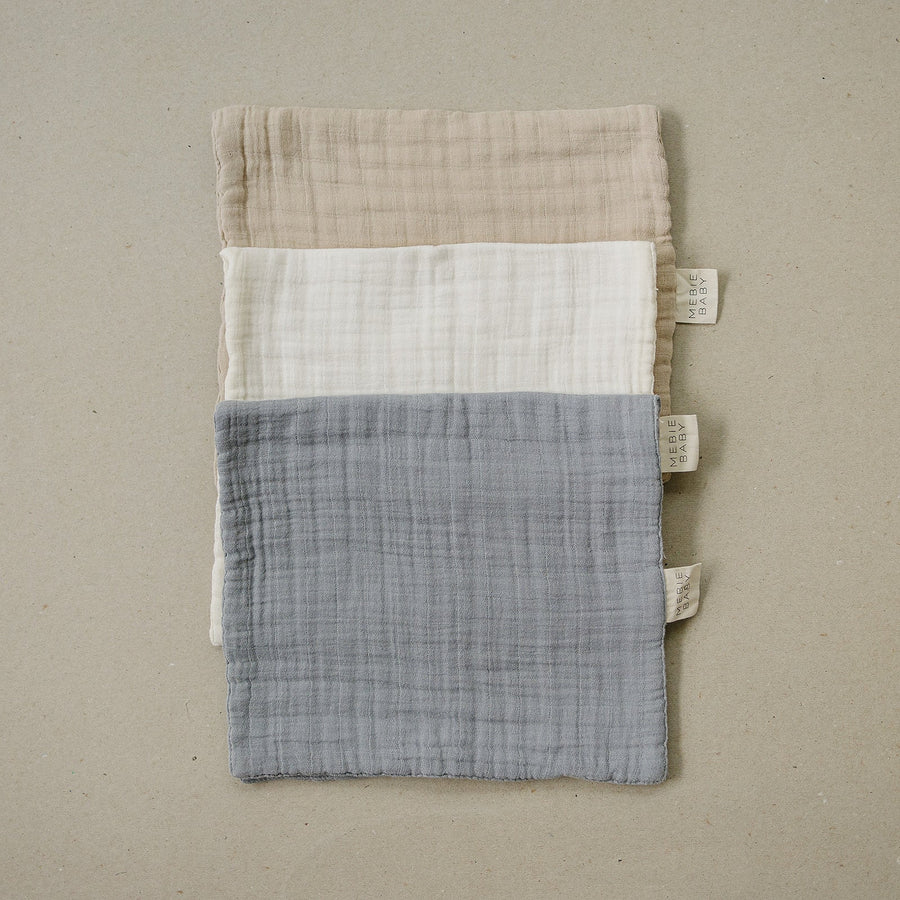 Cream Muslin Burp Cloth Mebie Baby