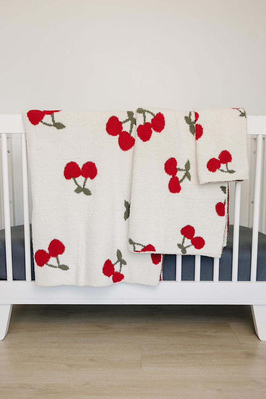Cherry Plush Blanket Mebie Baby