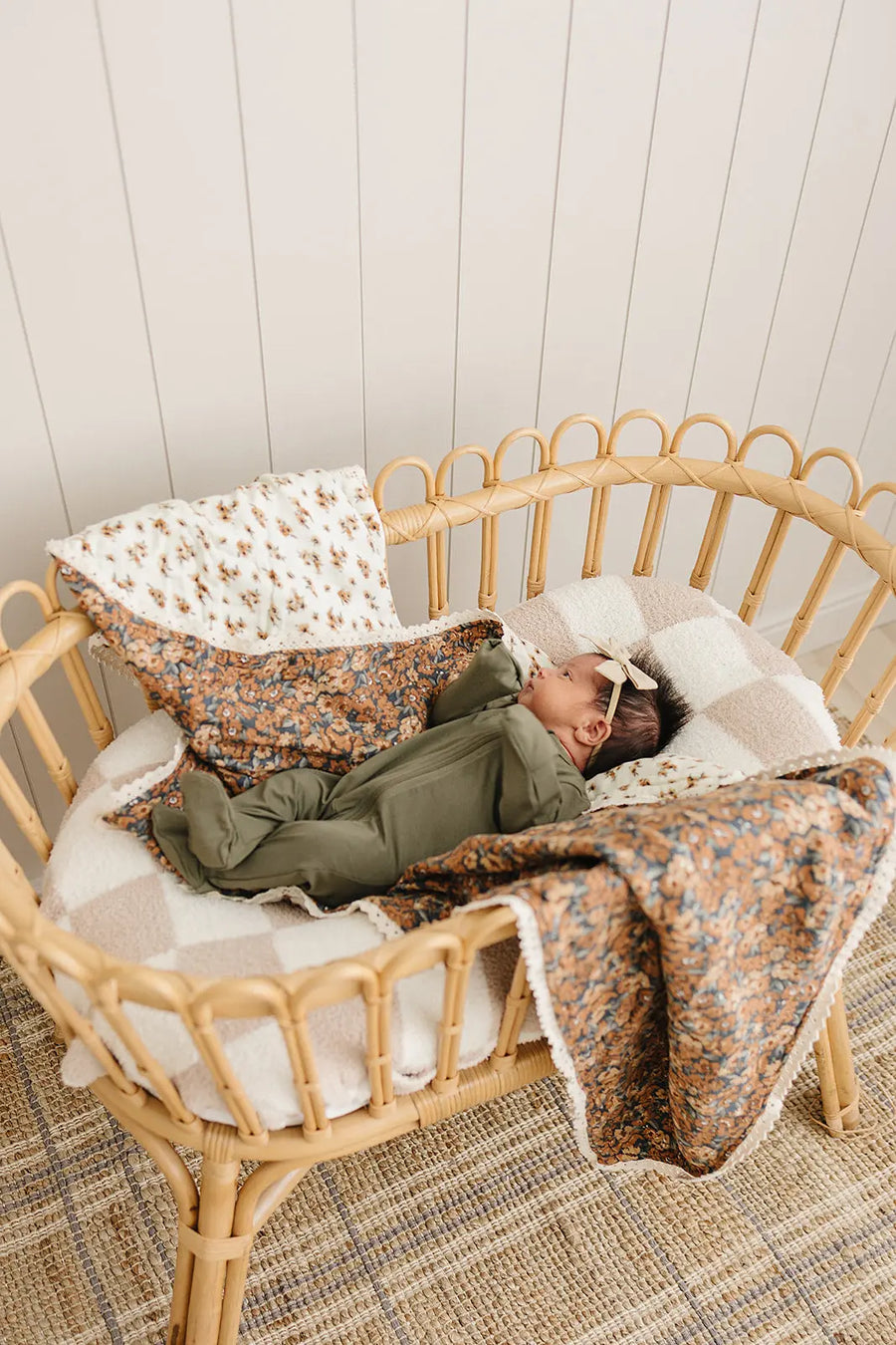 Venetian Floral + Autumn Bloom Lace Muslin Quilt Mebie Baby