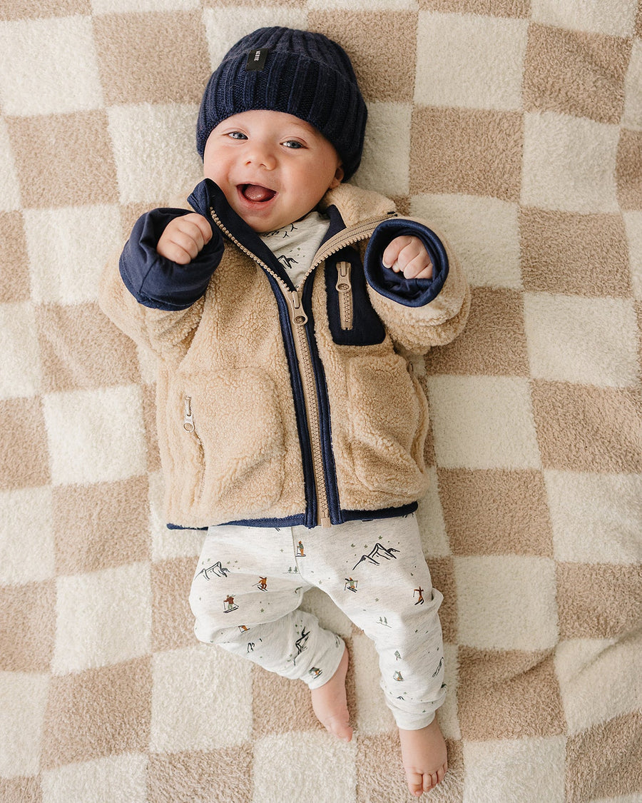 Navy Chunky Knit Beanie Mebie Baby