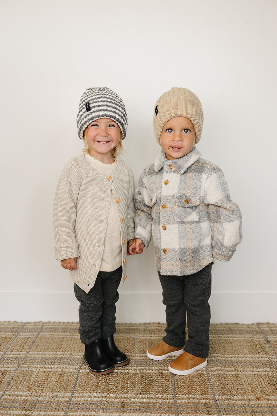 Grey Plaid Shacket Mebie Baby