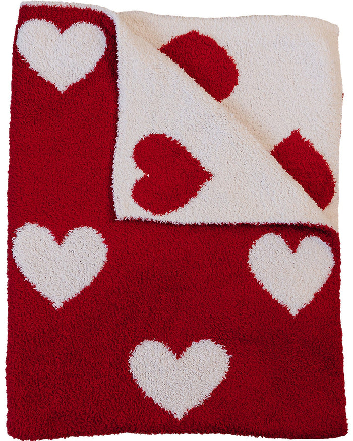 Hearts Plush Blanket Mebie Baby