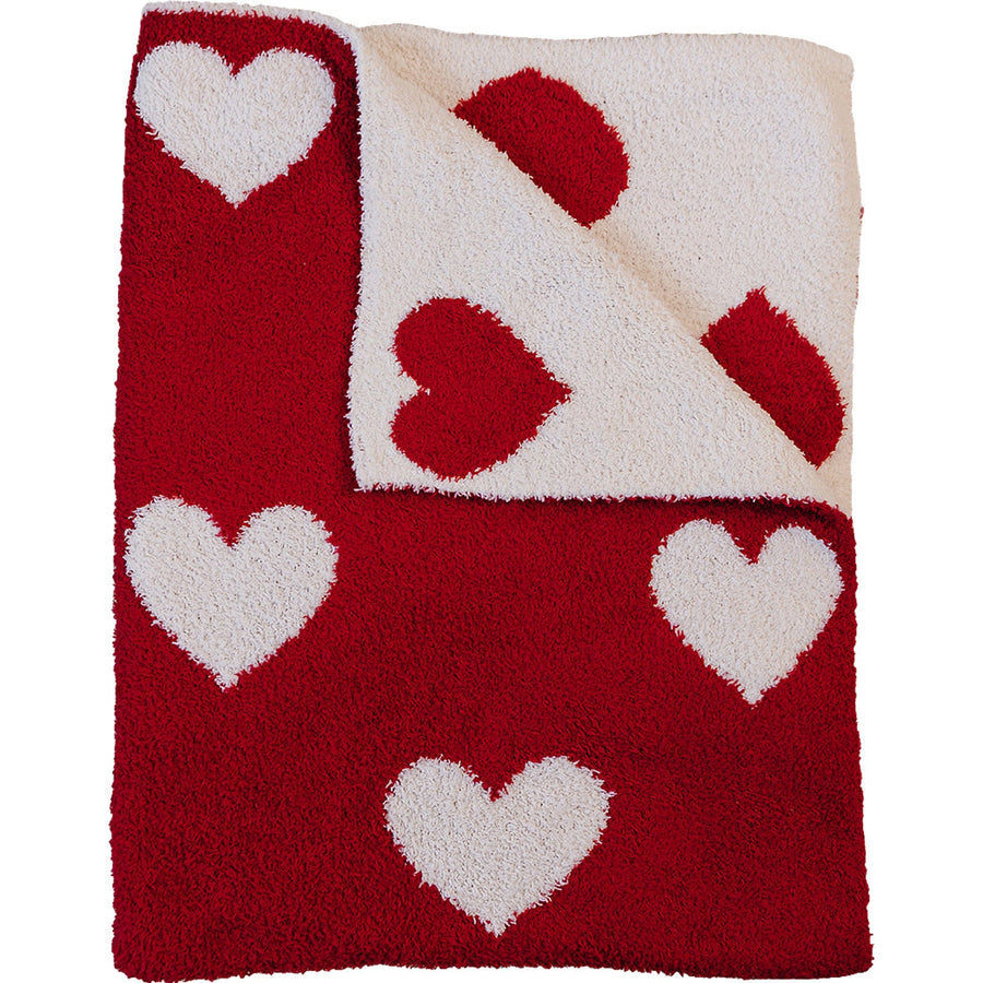 Hearts Plush Blanket Mebie Baby