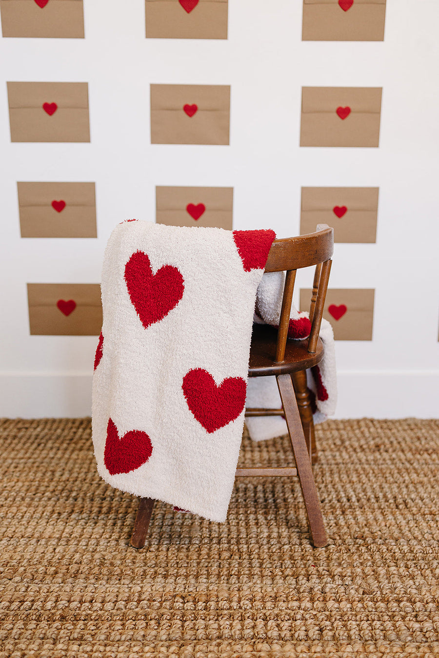 Hearts Plush Blanket Mebie Baby