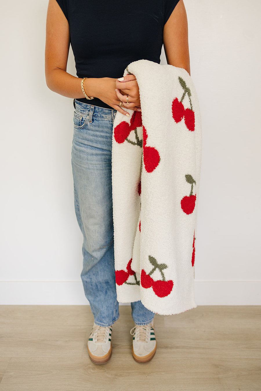 Cherry Plush Blanket Mebie Baby