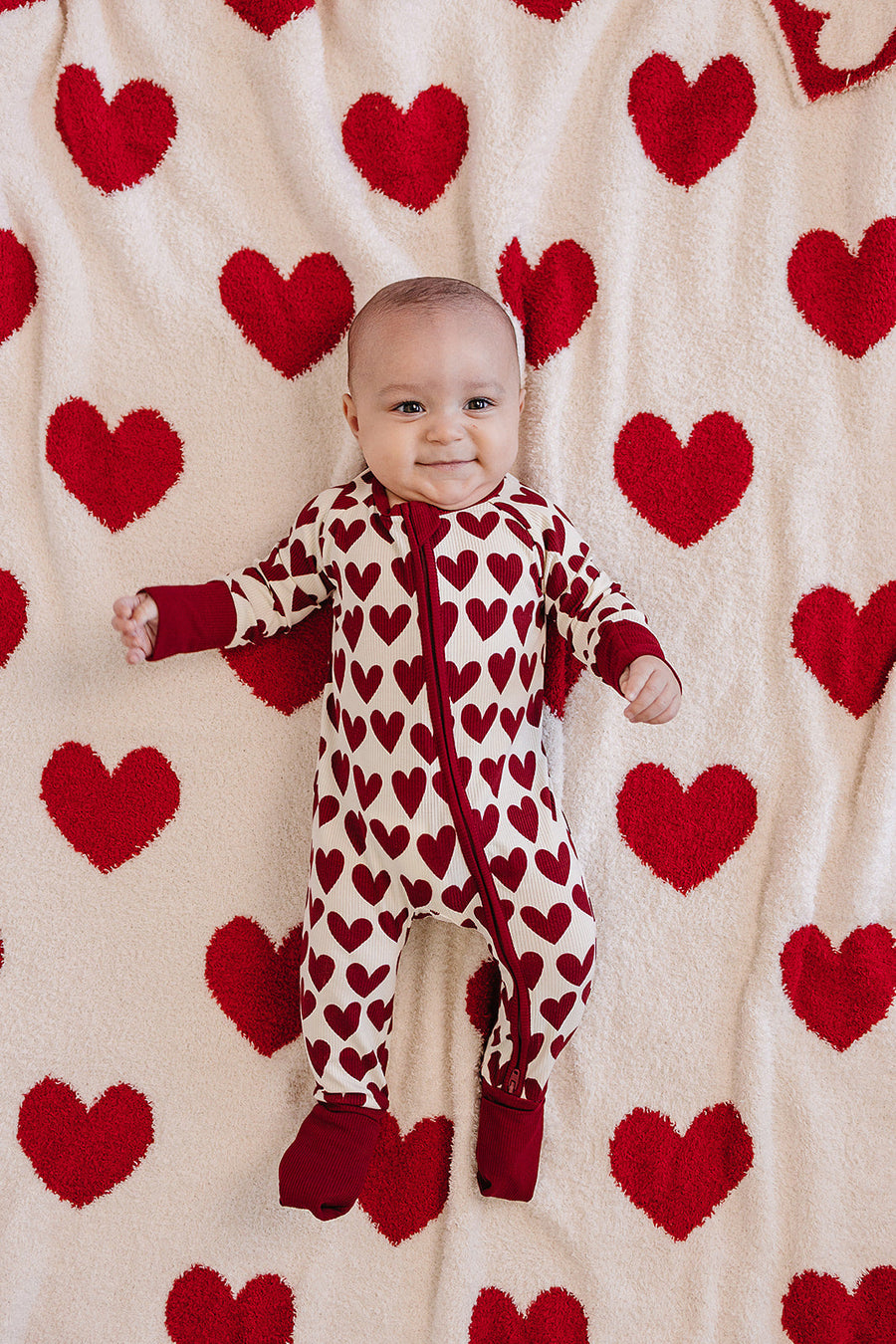 Hearts Plush Blanket Mebie Baby