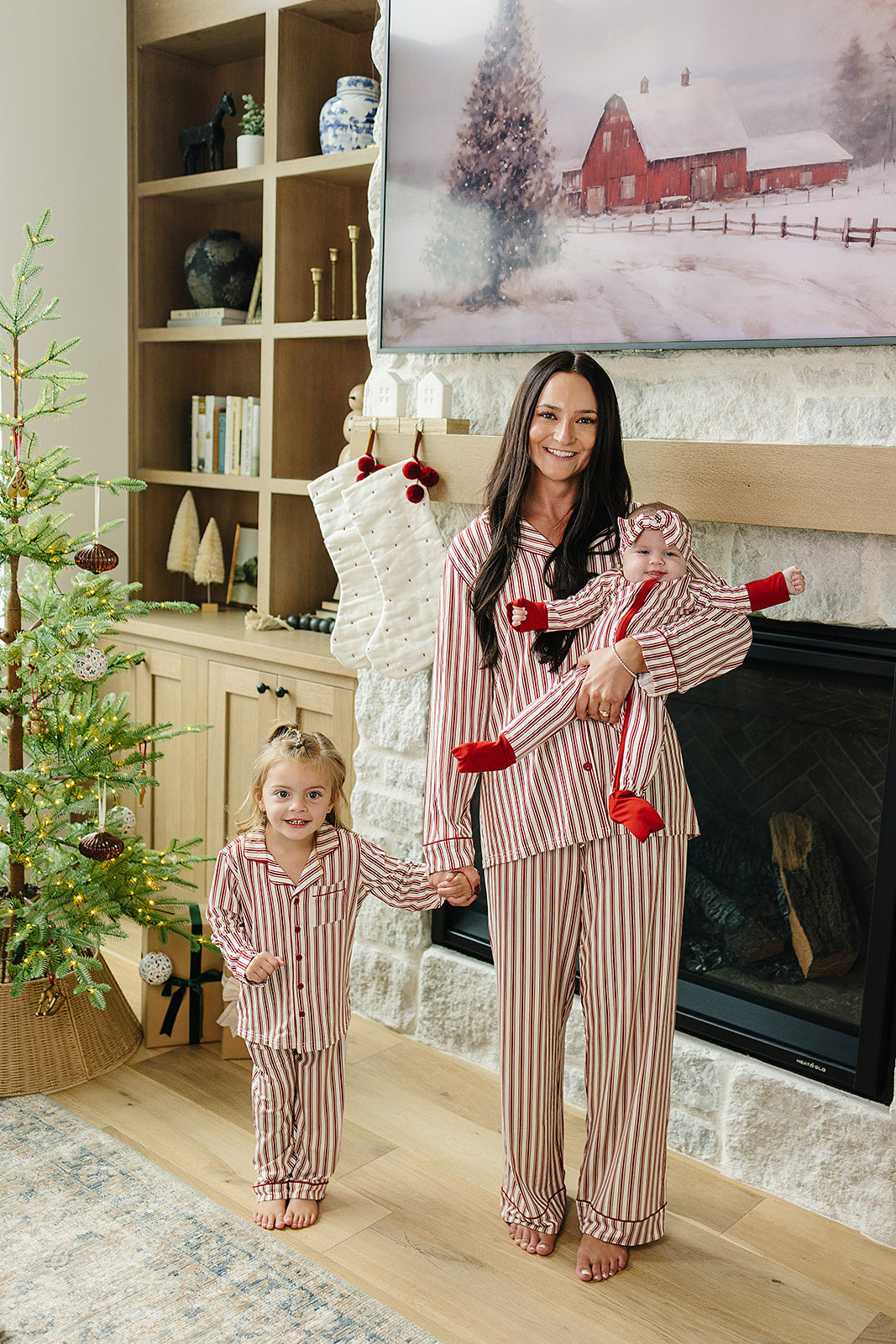 Adult Red Stripes Lounge Set Mebie Baby