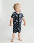 Bamboo Shorty Romper | Electric Smiley