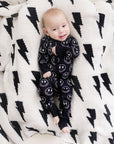 Bamboo Zip Romper | Electric Smiley