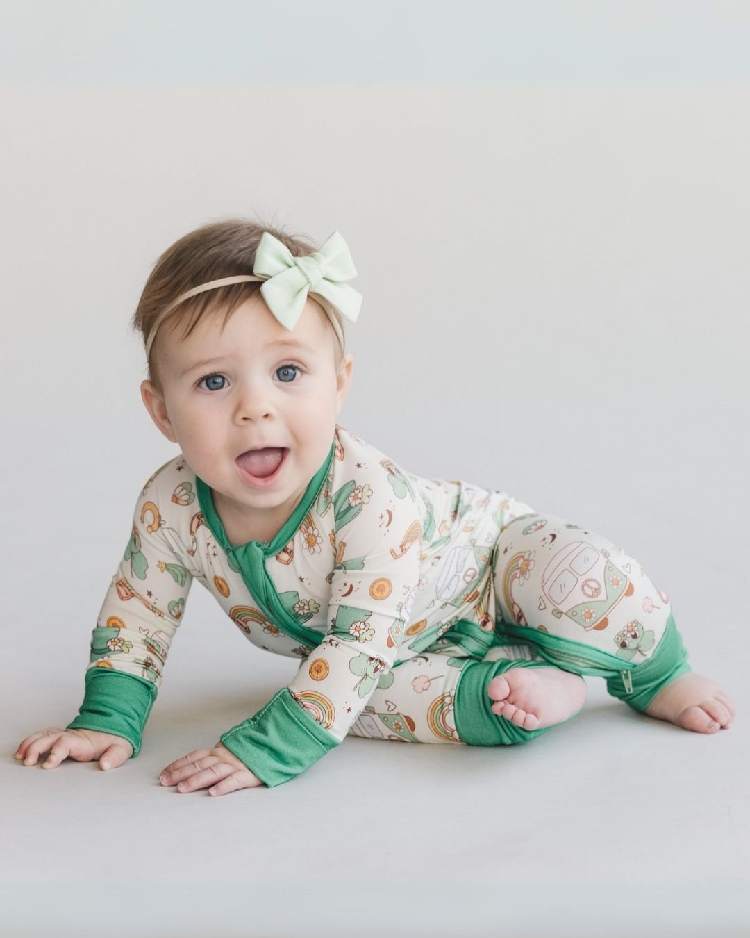 Bamboo Zip Romper | St. Patrick&#39;s