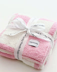 Checkered Plush Blanket | Pink