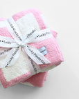 Checkered Plush Blanket | Pink