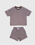 Child Terry Short Set | Cola Stripe