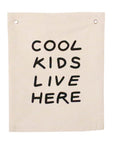 'Cool Kids Live Here' Canvas Wall Banner | Kids Room Décor
