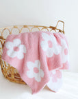 Daisy Fuzzy Blanket | Pink