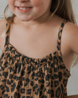 Child Muslin Sleeveless Dress | Leopard