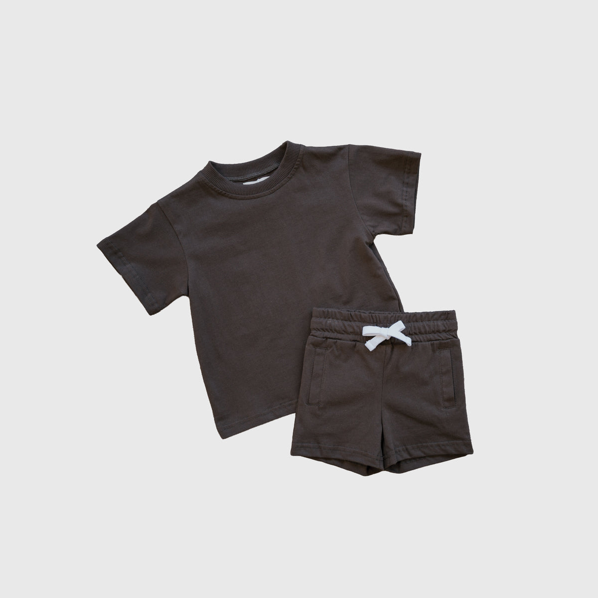 Child Short Set | Espresso forever french baby