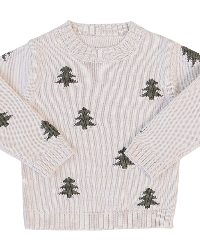 Pine Tree Knit Sweater Mebie Baby