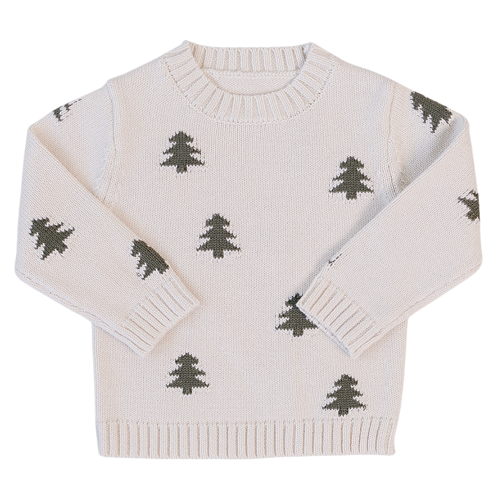 Pine Tree Knit Sweater Mebie Baby